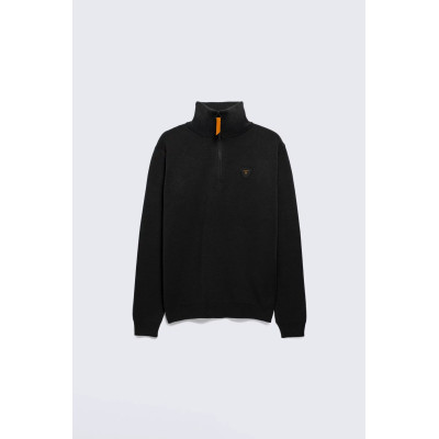Pull Demi Zip Gertrude Mixte LEWIS Noir Cloane Vannes