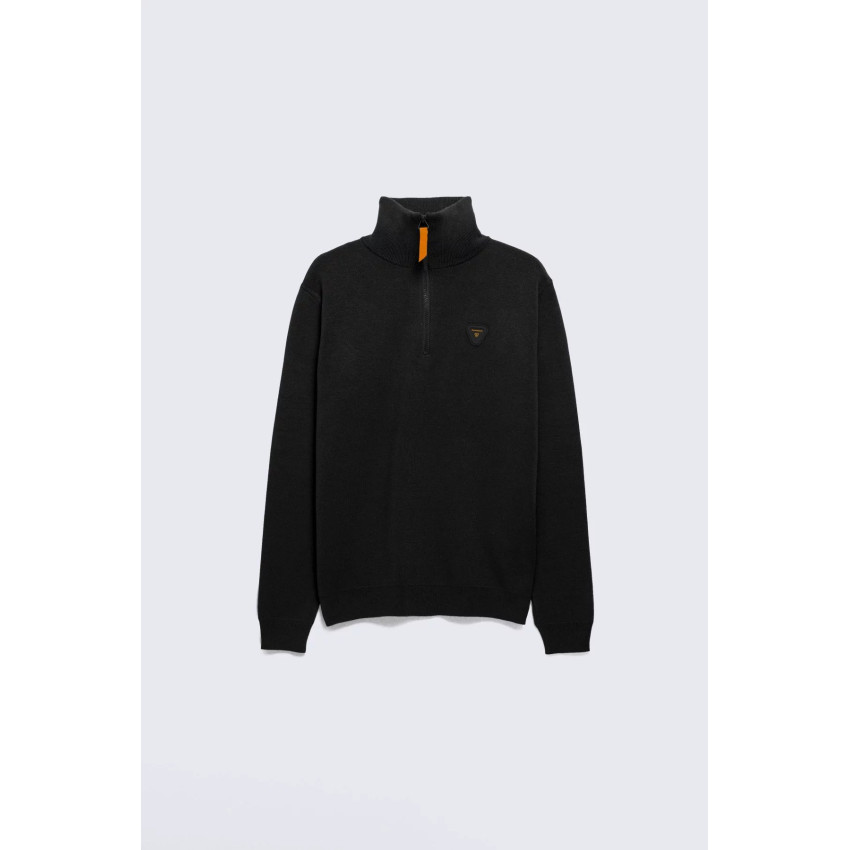 Pull Demi Zip Gertrude Mixte LEWIS Noir Cloane Vannes