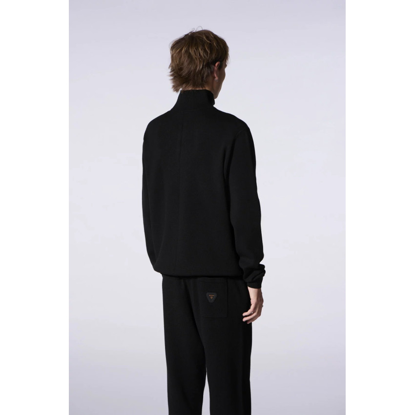 Pull Demi Zip Gertrude Mixte LEWIS Noir Cloane Vannes