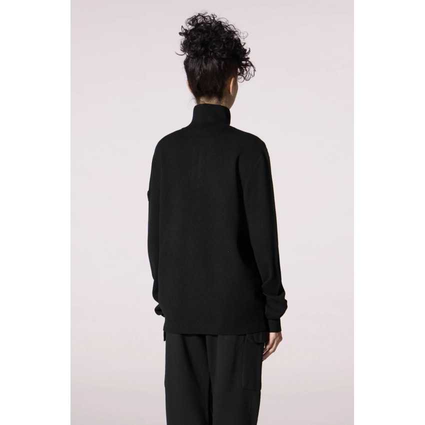 Pull Demi Zip Mixte Gertrude LEWIS Noir Cloane Vannes