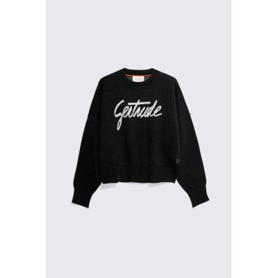 Pull Femme Gertrude NATH SCRIPT Noir Cloane Vannes