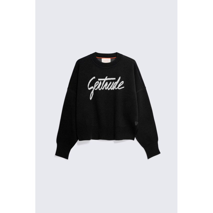 Pull Femme Gertrude NATH SCRIPT Noir Cloane Vannes