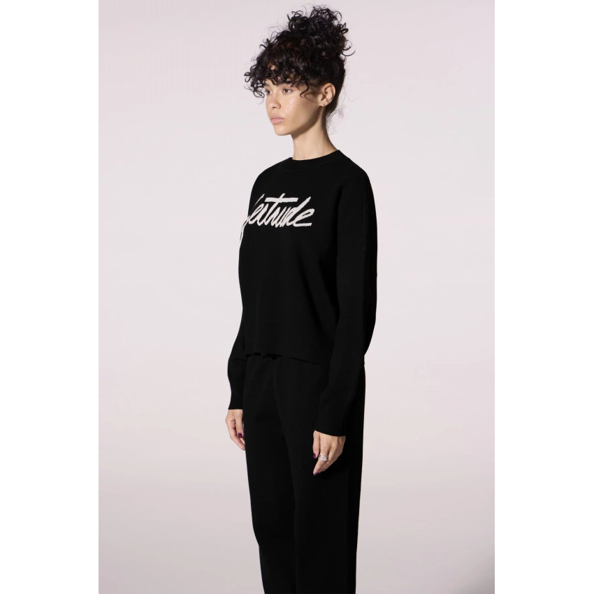 Pull Femme Gertrude NATH SCRIPT Noir Cloane Vannes