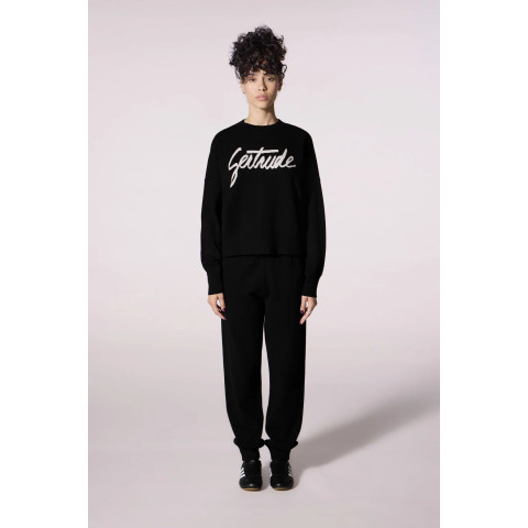 Pull Femme Gertrude NATH SCRIPT Noir Cloane Vannes