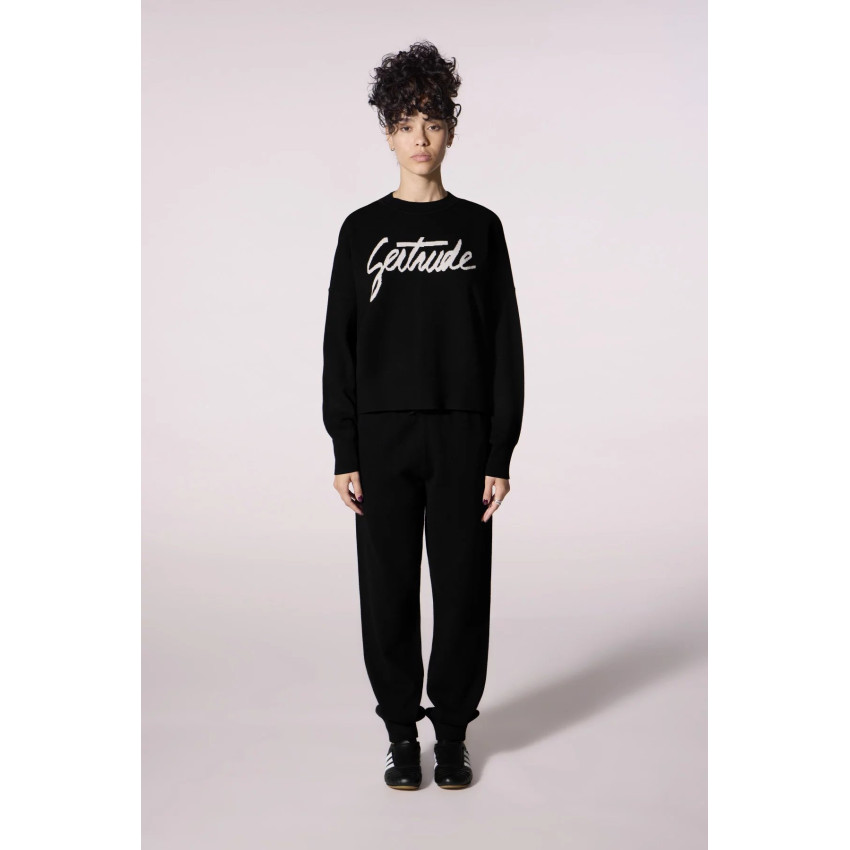 Pull Femme Gertrude NATH SCRIPT Noir Cloane Vannes