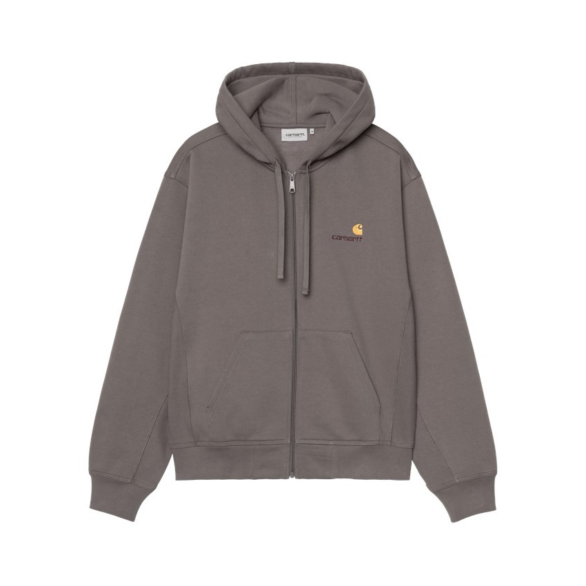 Sweat Zippé Homme Carhartt Wip AMERICAN SCRIP Gris Dark Cloane Vannes I033063 33C
