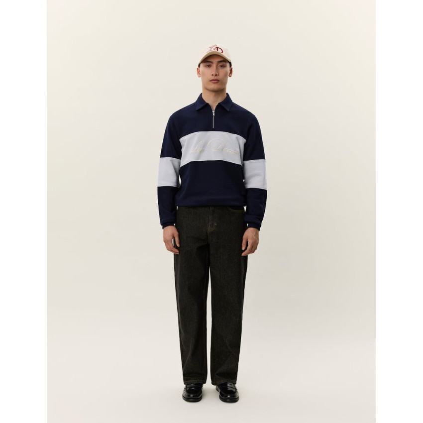 Sweat Demi Zip Homme Les Deux CORY ZIPPER RUGBY Bleu Marine Cloane Vannes 1001570 460