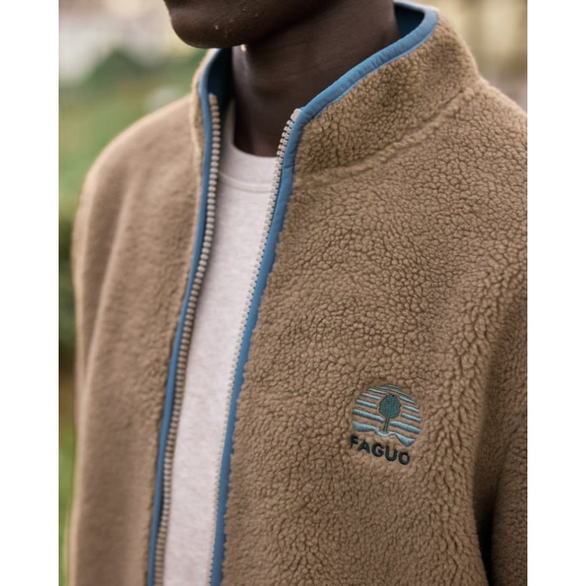 Veste Polaire Faguo Homme SENONCHE Beige Cloane Vannes F25PL0904 BEI30