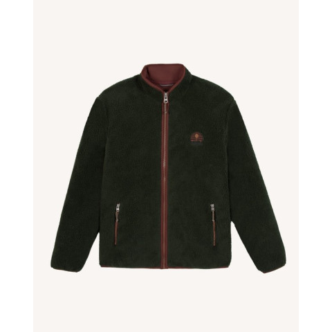 Veste Polaire Faguo Homme SENONCHE Vert foncé Cloane Vannes F25PL0904 GRE02