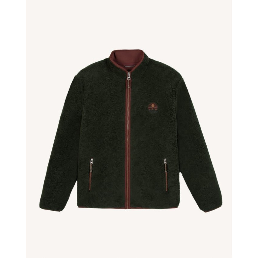 Veste Polaire Faguo Homme SENONCHE Vert foncé Cloane Vannes F25PL0904 GRE02