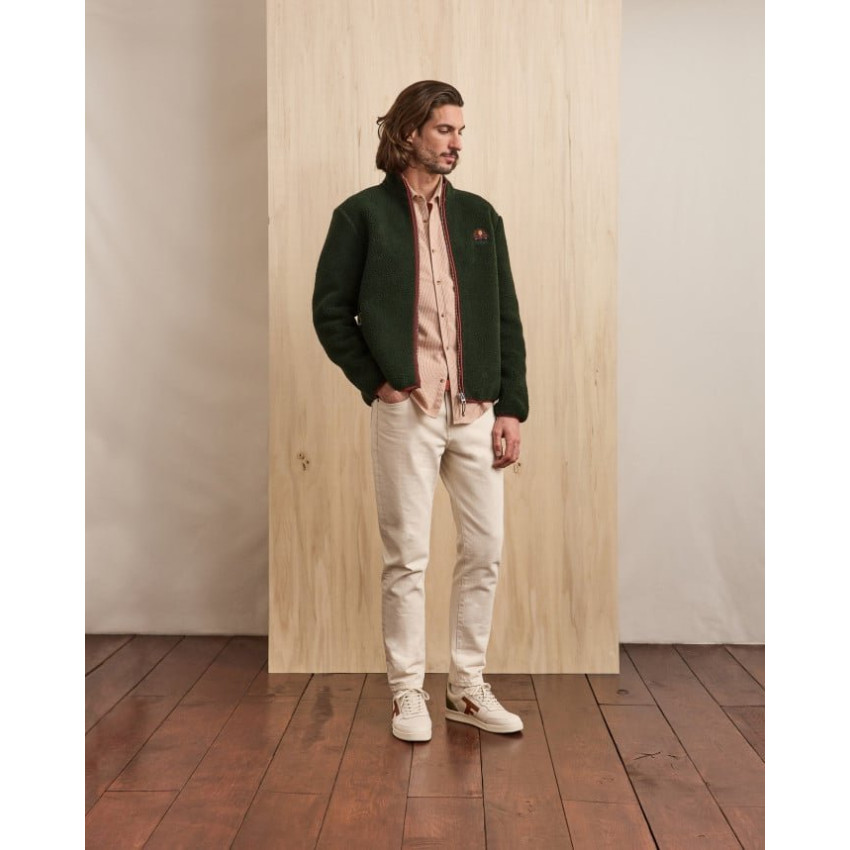 Veste Polaire Faguo Homme SENONCHE Vert foncé Cloane Vannes F25PL0904 GRE02