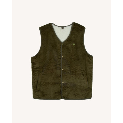 Veste sans manche réversible Faguo Homme ESTEREL Vert olive Cloane Vannes F25JA0101 KAK38