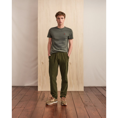 Pantalon Homme Faguo DREUILLE Kaki Cloane Vannes F25PA0103 KAK38