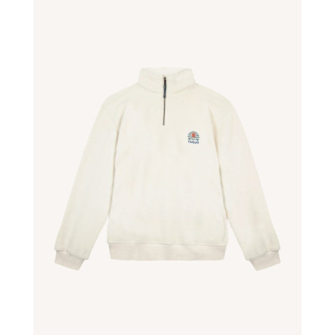 Sweat Demi-zip Polaire Homme AUBIAC écrue Cloane Vannes F24PL0901 ECR00