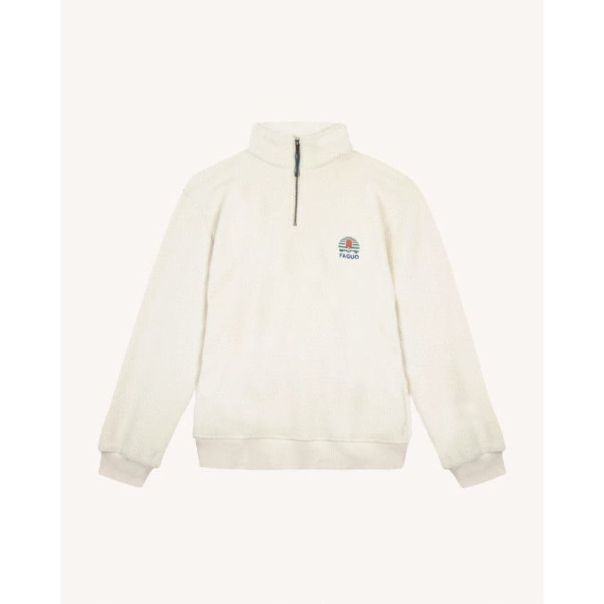 Sweat Demi-zip Polaire Homme AUBIAC écrue Cloane Vannes F24PL0901 ECR00