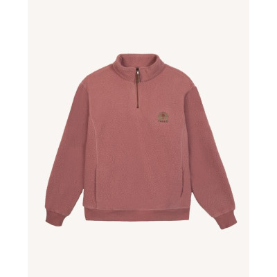 Sweat Demi-zip Polaire Homme AUBIAC rose Vannes F25PL0902 PIN22