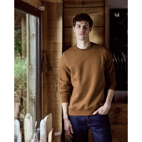 Sweat Homme DONZY camel Cloane Vannes F25SW0104 BRO08