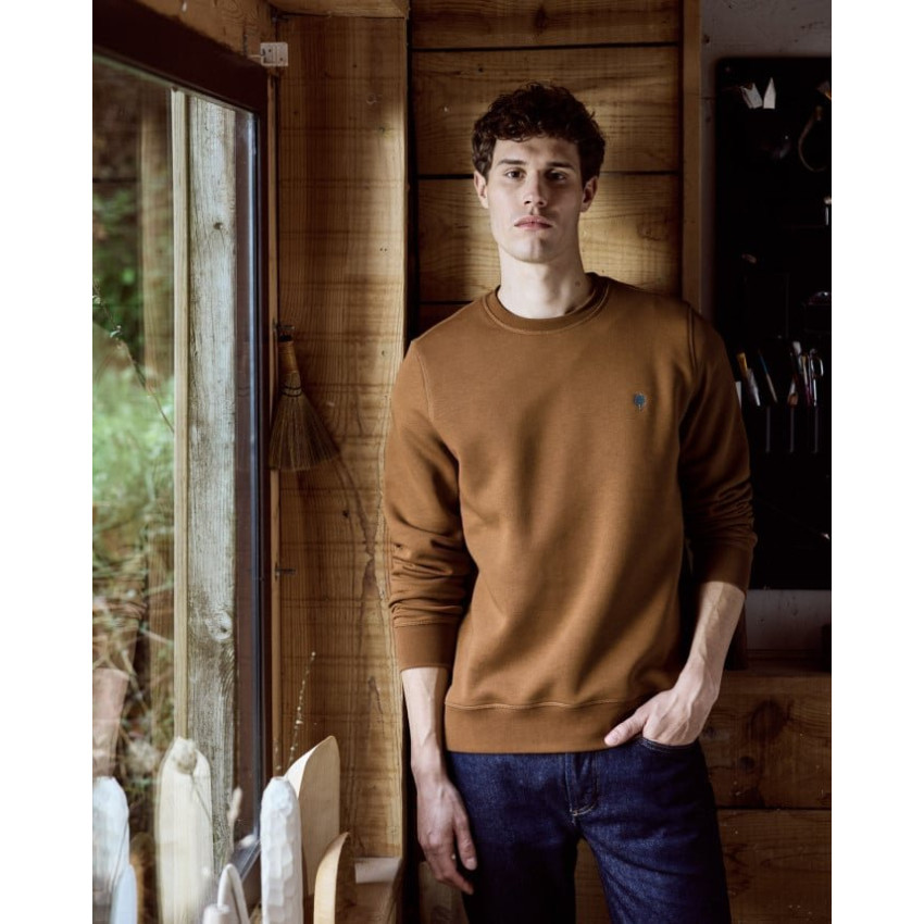 Sweat Homme DONZY camel Cloane Vannes F25SW0104 BRO08