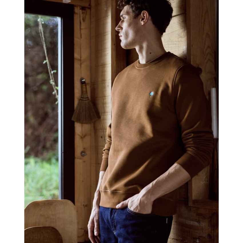 Sweat Homme DONZY camel Cloane Vannes F25SW0104 BRO08