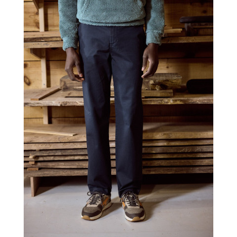 Pantalon Homme Faguo BRIX Bleu Marine Cloane Vannes F25PA0101 NAV01