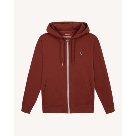 Sweat Zip Homme MESNIL Bordeaux Cloane Vannes F25SW0108 BUR00