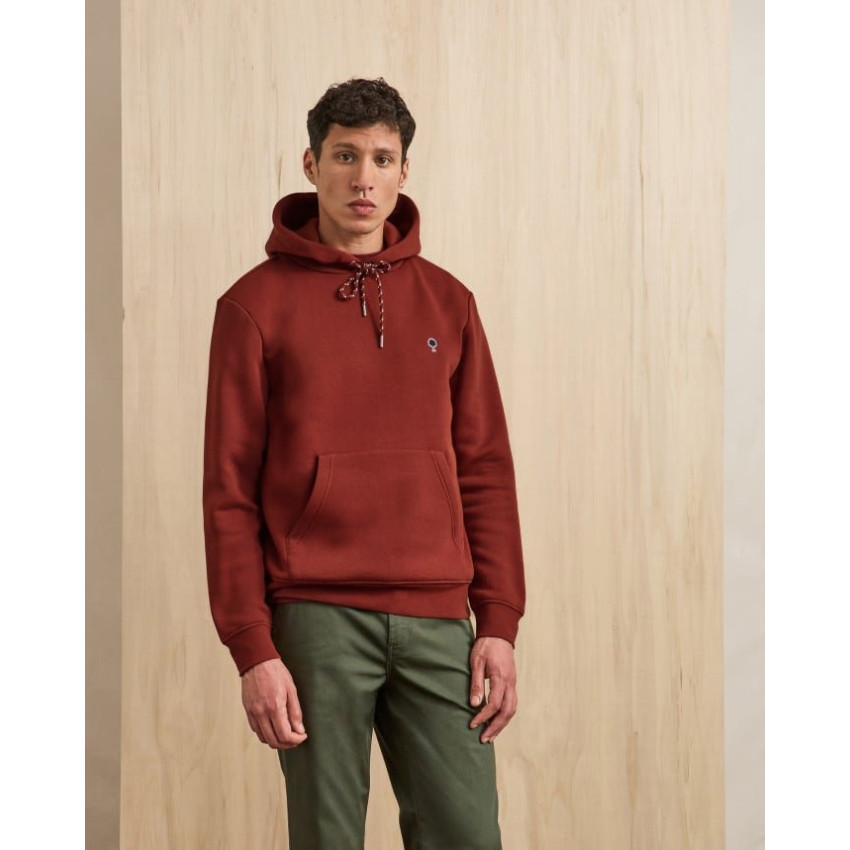 Sweat à Capuche Homme DIRAC Bordeaux Cloane Vannes F25SW0106 BUR00