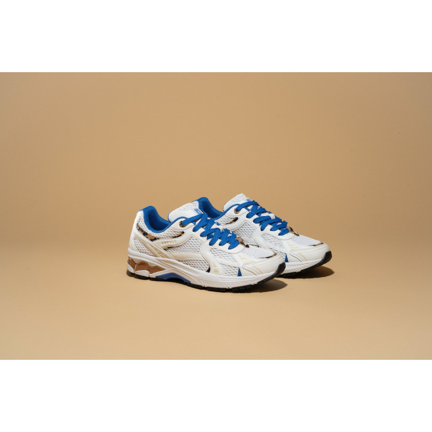 Basket Femme CITY RUN Leopard / Bleu Cloane Vannes CR013 CITY RUN LEOPA