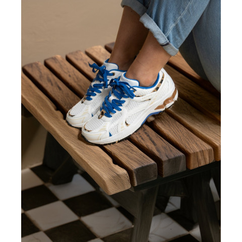 Basket Femme CITY RUN Leopard / Bleu Cloane Vannes CR013 CITY RUN LEOPA