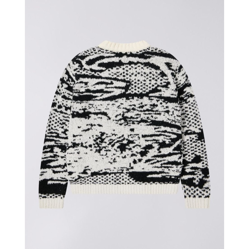 Pull Homme Edwin PANKU Blanc et Noir Cloane Vannes I035726 00A