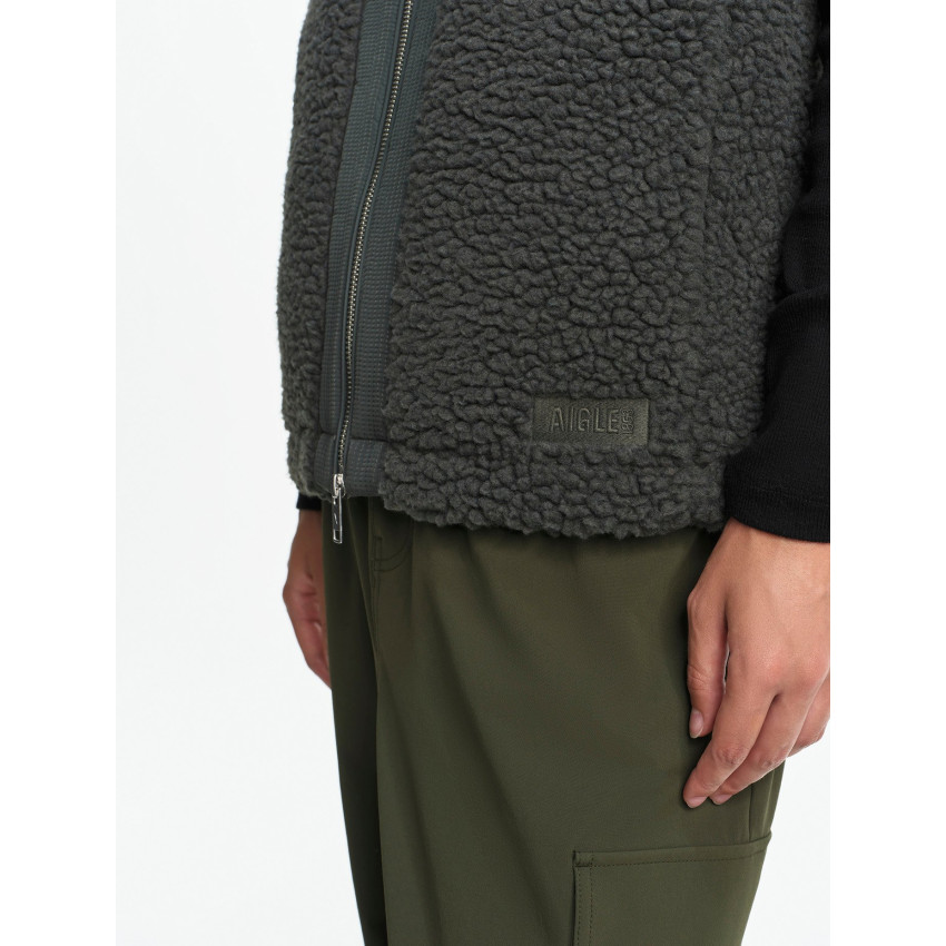 Veste Polaire Sans Manches Aigle Femme SHERPA Kaki Cloane Vannes AIW25WFLE008 URBAN