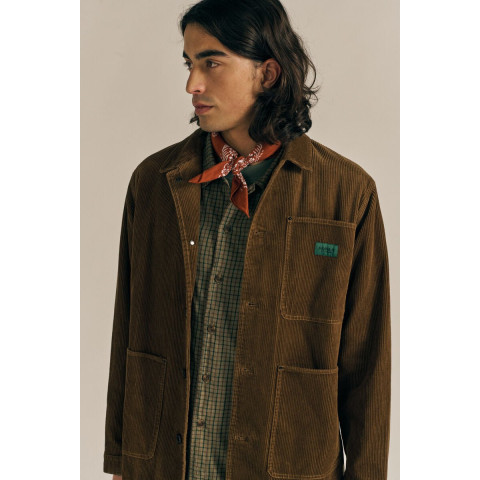Veste en Velours Côtelée Japan Rags Homme KANE Marron Cloane Vannes 1KANE00000000ML 0001
