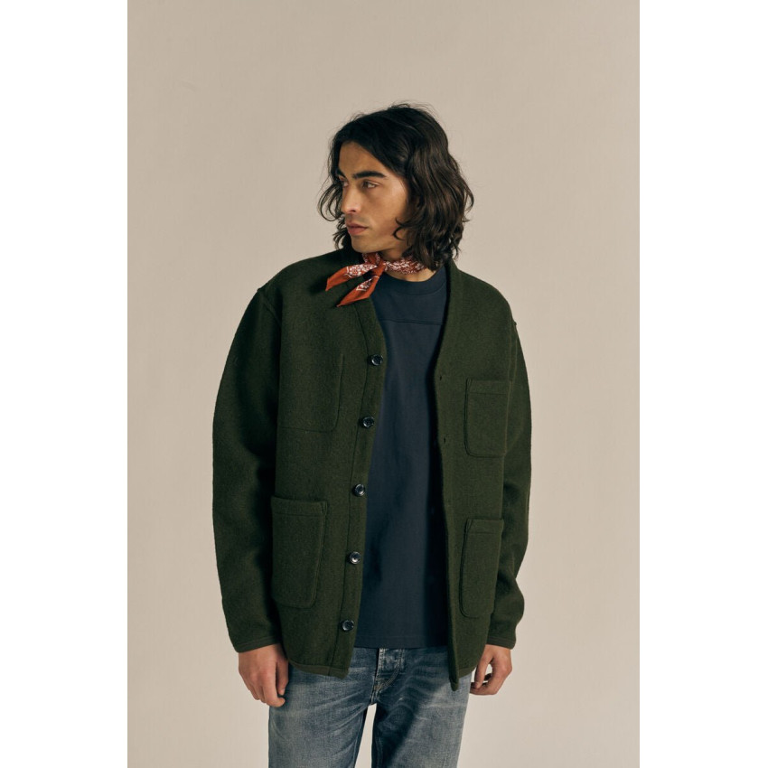 Veste en Laine Japan Rags Homme SEIJI Vert Cloane Vannes 1SEIJI0000000ML 9345