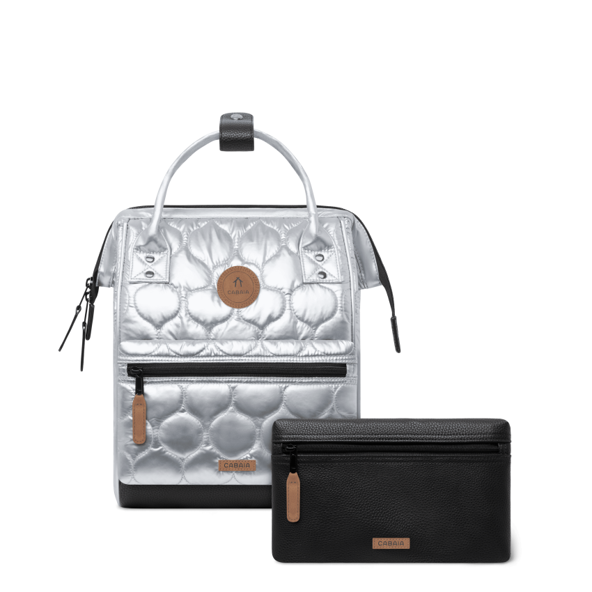 Sac à Dos CABAIA ASTANA Small Argenté Cloane vannes ASTANA SMALL