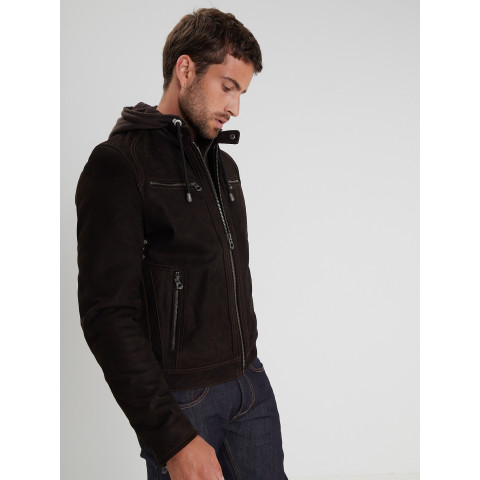 Blouson en Cuir Daytona 73 Homme SCARONI Marron Cloane Vannes