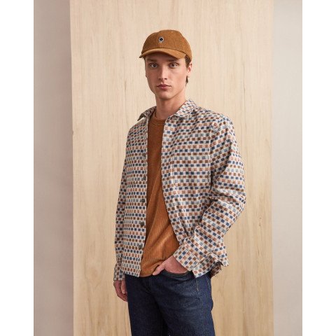 Chemise Homme Faguo CLEMONT Beige Cloane Vannes F25SH0114 BEI33