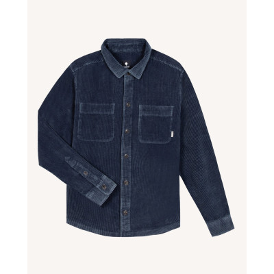 Chemise Homme Faguo CLEMONT Bleu Marine Cloane Vannes F25SH0115 DEN14