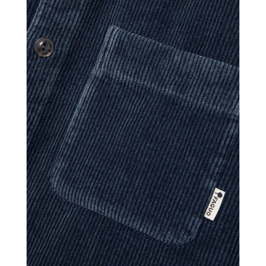 Chemise Homme Faguo CLEMONT Bleu Marine Cloane Vannes F25SH0115 DEN14