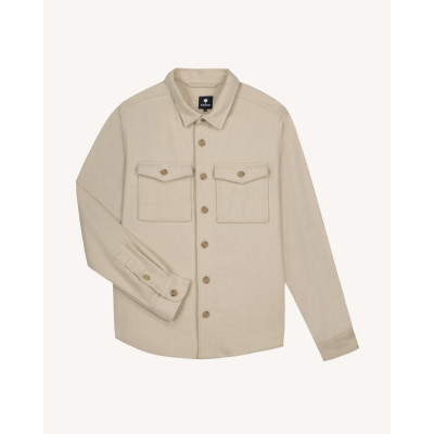 Chemise Homme Faguo FLAVIGNY Ecru Cloane Vannes F25SH0116 ECR02