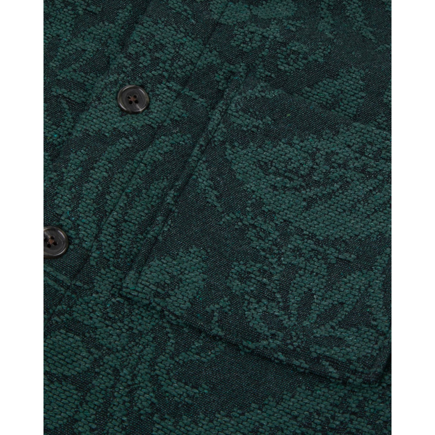 Surchemise Homme Faguo GASTINE Vert Foncé Cloane Vannes F25SH0118 GRE23