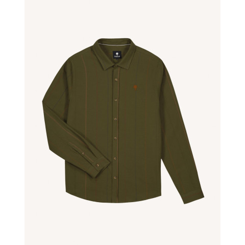 Chemise Faguo Homme IRATY Kaki Cloane Vannes F25SH0107 KAK23