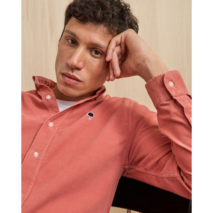 Chemise Faguo Homme IVOY Rose Cloane Vannes F25SH0101 PIN22