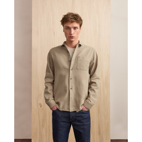 Surchemise Homme Faguo SIGNY Beige Cloane Vannes F25SH0109 BEI09