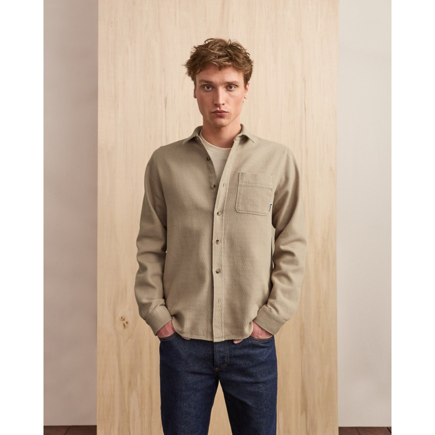 Surchemise Homme Faguo SIGNY Beige Cloane Vannes F25SH0109 BEI09