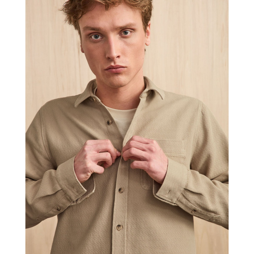 Surchemise Homme Faguo SIGNY Beige Cloane Vannes F25SH0109 BEI09