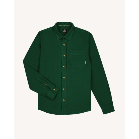 Surchemise Faguo Homme SIGNY Vert Foncé Cloane Vannes F25SH0109 GRE39