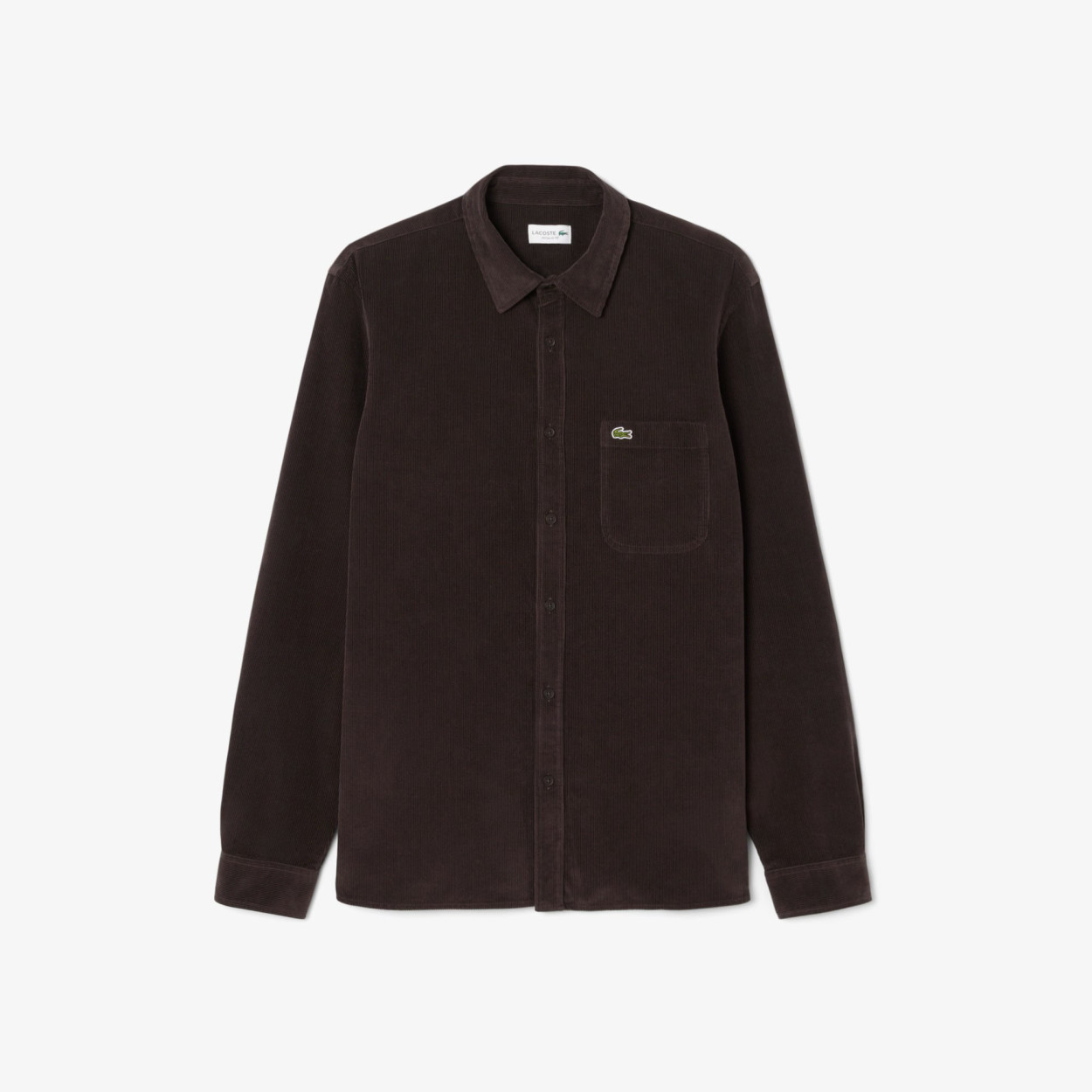 LACOSTE Chemise Homme en VELOURS CÔTELÉ Marron E-Shop CLOANE