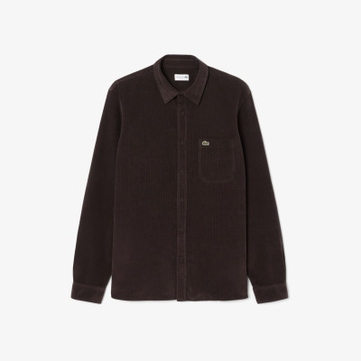 Chemise Homme Lacoste en VELOURS CÔTELÉ Marron Cloane Vannes CH3346 SKB