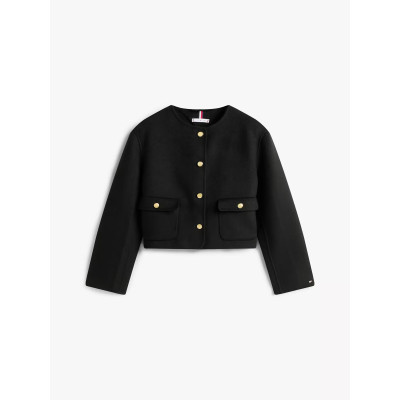 Veste Femme Tommy Hilfiger WOOL BLEND Noir Cloane Vannes WW0WW47446 BDS
