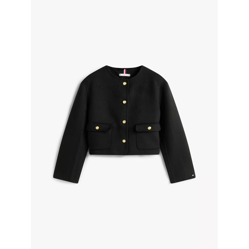 Veste Femme Tommy Hilfiger WOOL BLEND Noir Cloane Vannes WW0WW47446 BDS