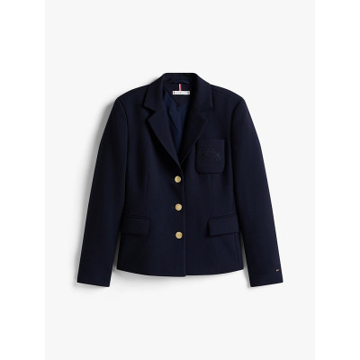 Veste Blazer Femme Tommy Hilfiger PUNTO TONAL Bleu Marine Cloane Vannes WW0WW46660 C1G